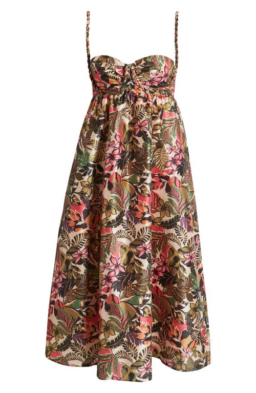 HUTCH HUTCH TWIST STRAP SLEEVELESS MIDI DRESS