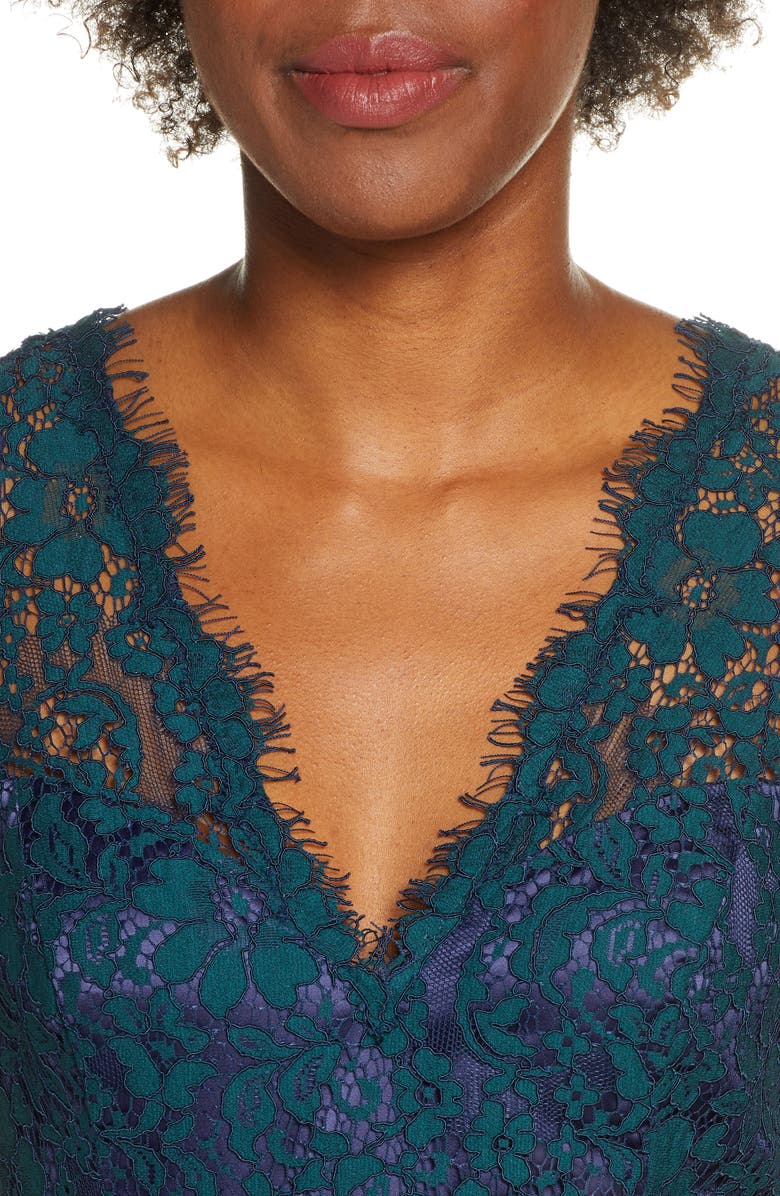 Eliza J Lace Fit & Flare Dress, Alternate, color, 