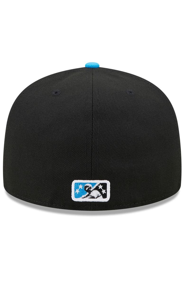 New Era Men's New Era Black/Light Blue Beloit Sky Carp Marvel x Minor League 59FIFTY Fitted Hat, Alternate, color, 