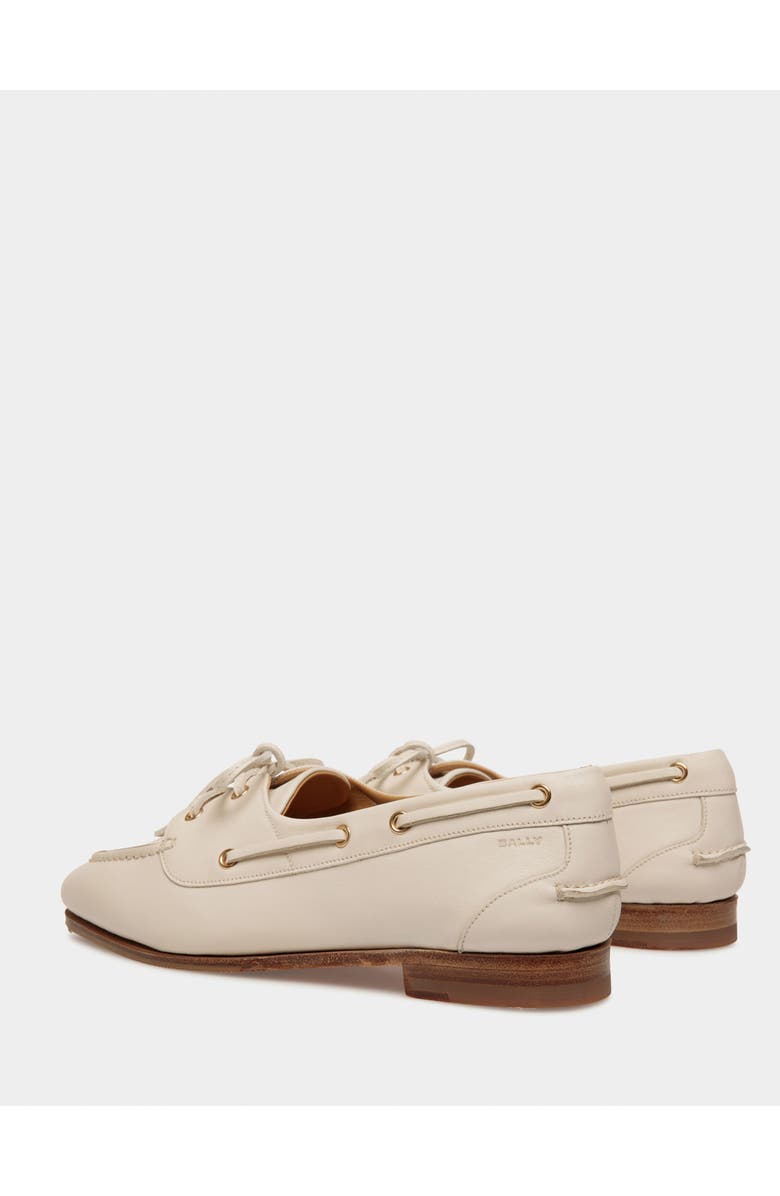 Bally Plume Moccasin in Calf Leather, Alternate, color, White