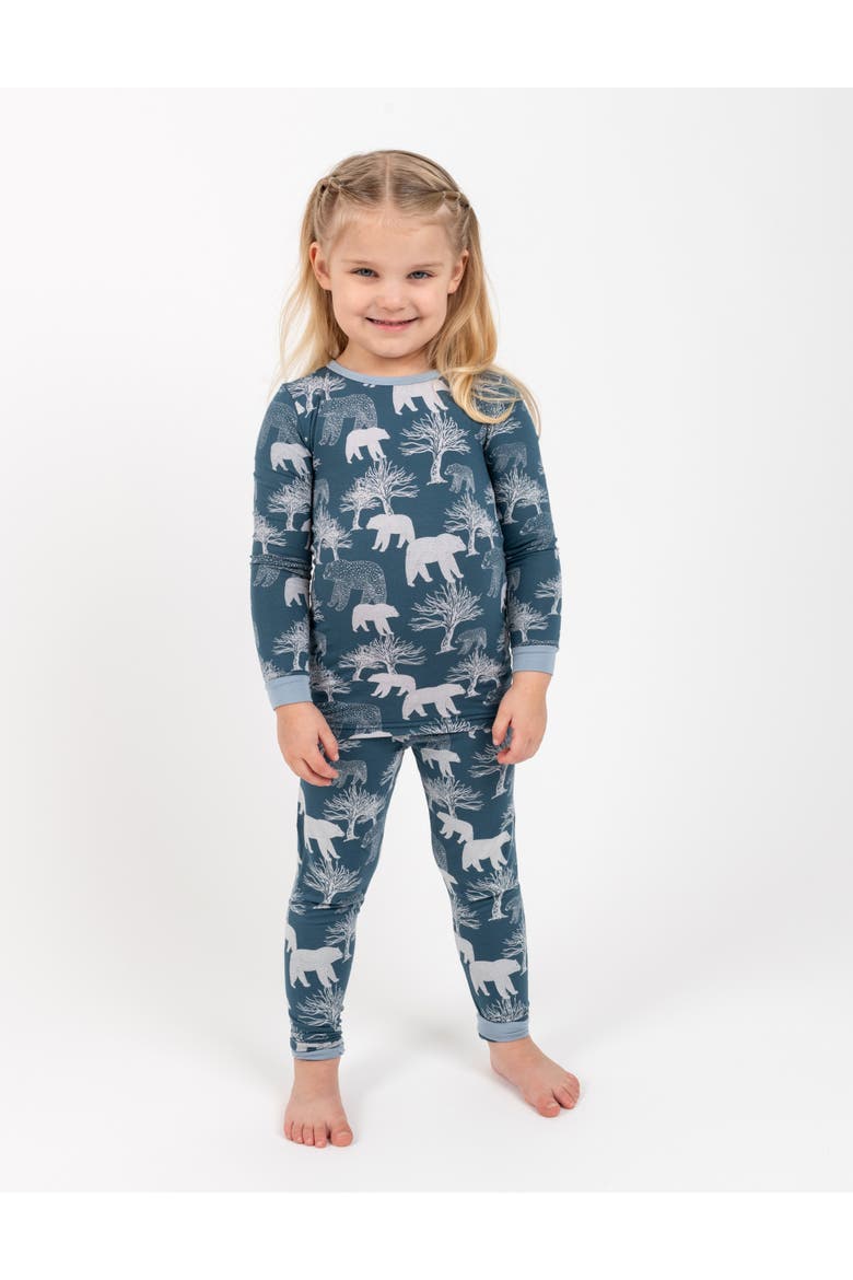 2-pc. Soft Stretch Viscose Matching Family Holiday Pajamas, Alternate, color, Polar Bear Blue