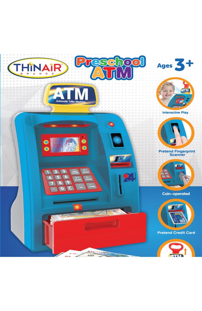 Playful Minds Atm, Lights & Sounds, Interactive Piggy Bank, Toy Money 3+, Alternate, color, Multicolored
