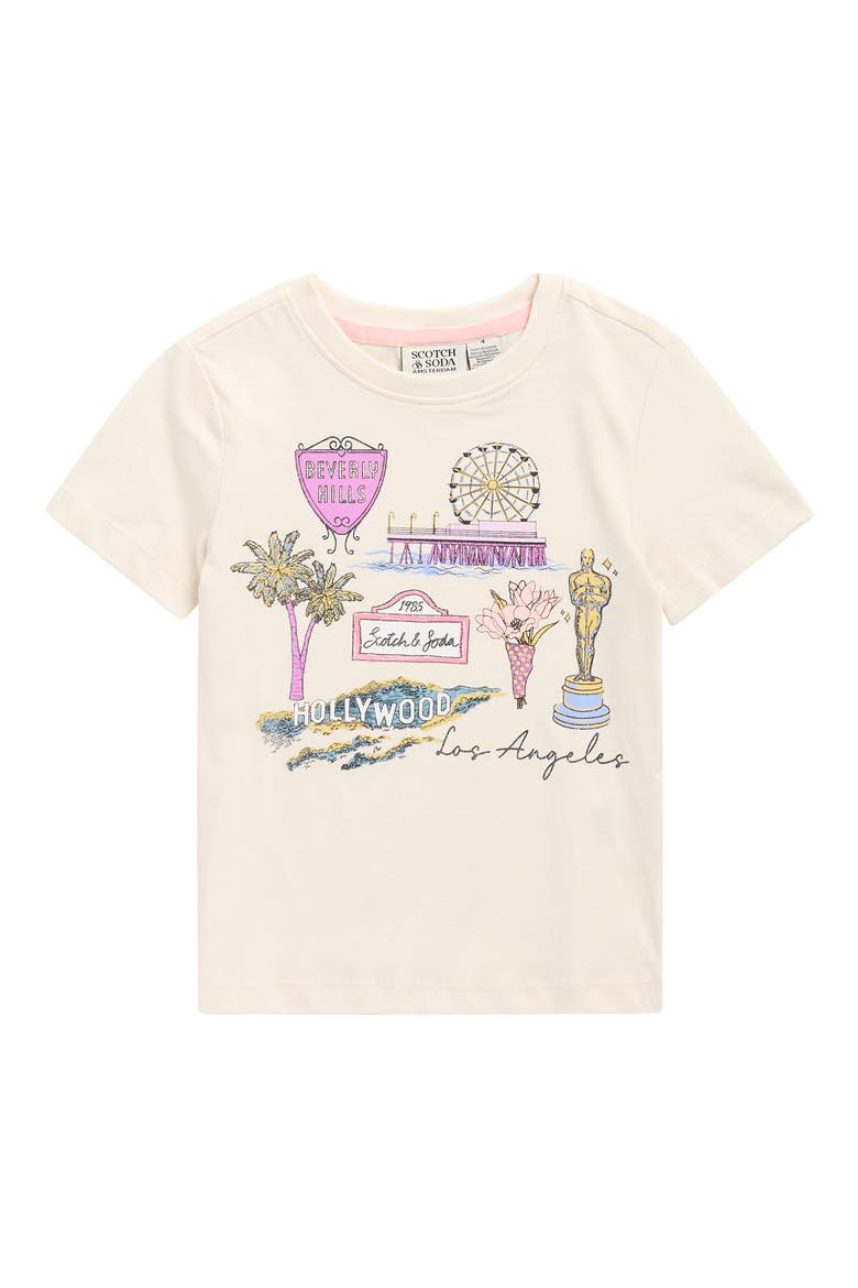 Kids' Los Angeles Logo Graphic T-Shirt, Main, color, NATURAL
