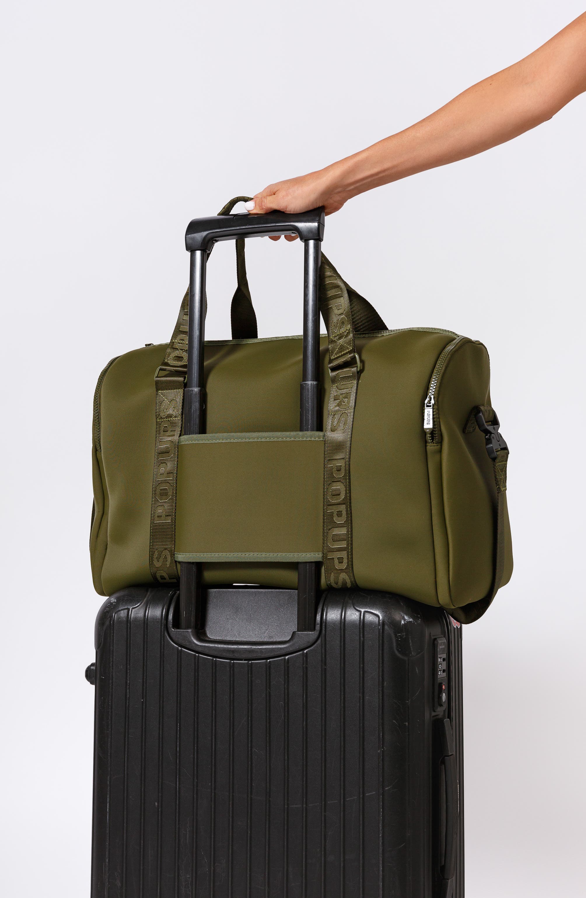 Weekend Neoprene Duffel Bag, Alternate, color, GREEN