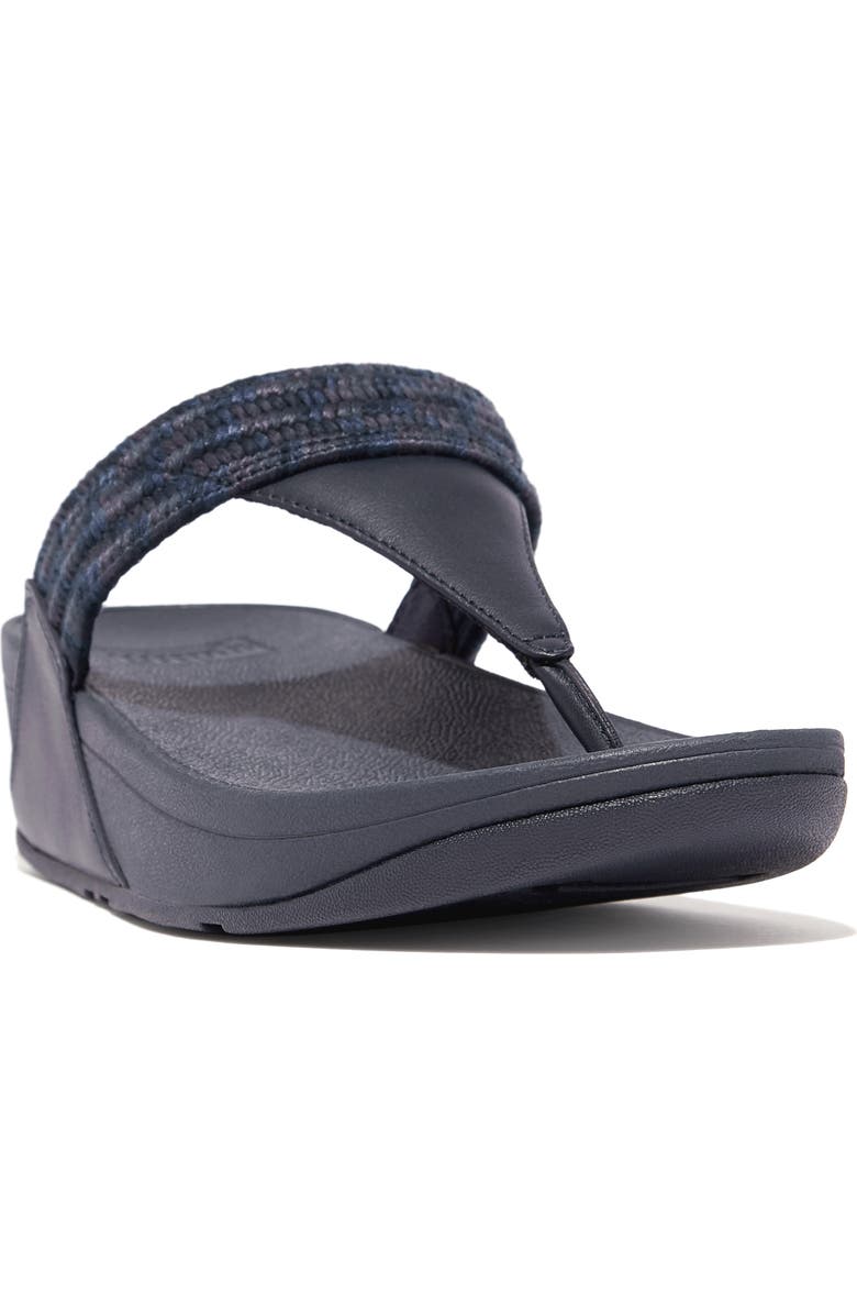 FitFlop Lulu Art Wedge Sandal, Main, color, Midnight Navy Mix