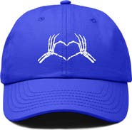Dalix Skeleton Heart Embroidered Dad Hat