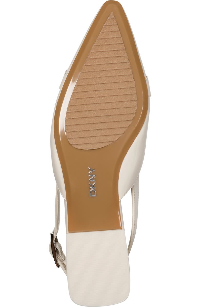 DKNY Cosetta Slingback Pointed Toe Flat, Alternate, color, Coconut