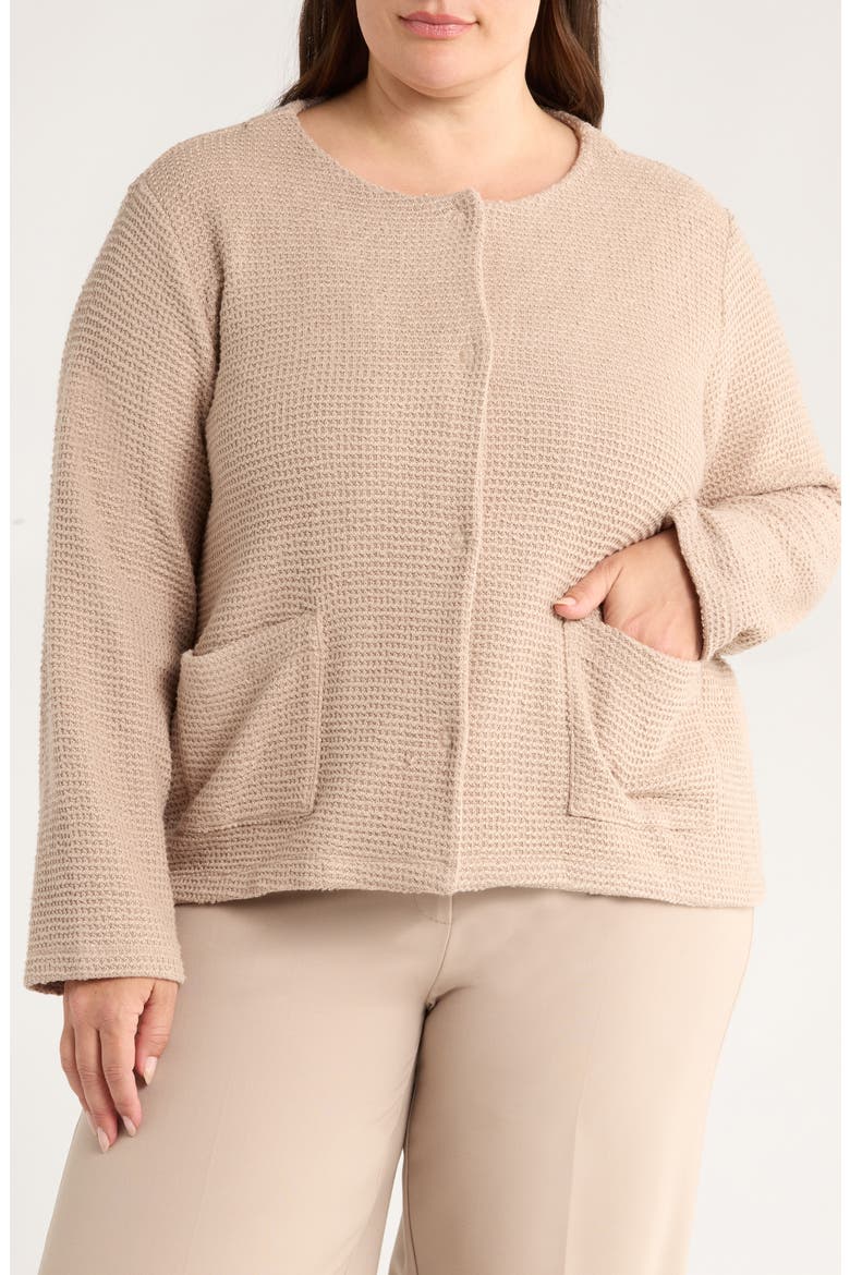 Textured Organic Cotton Jacket, Alternate, color, WHEAT