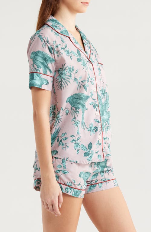 Desmond & Dempsey Print Cotton Short Pajamas In Multi