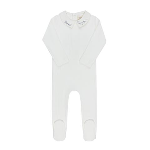 Floral Star Embroidered Collar Collection - Footie