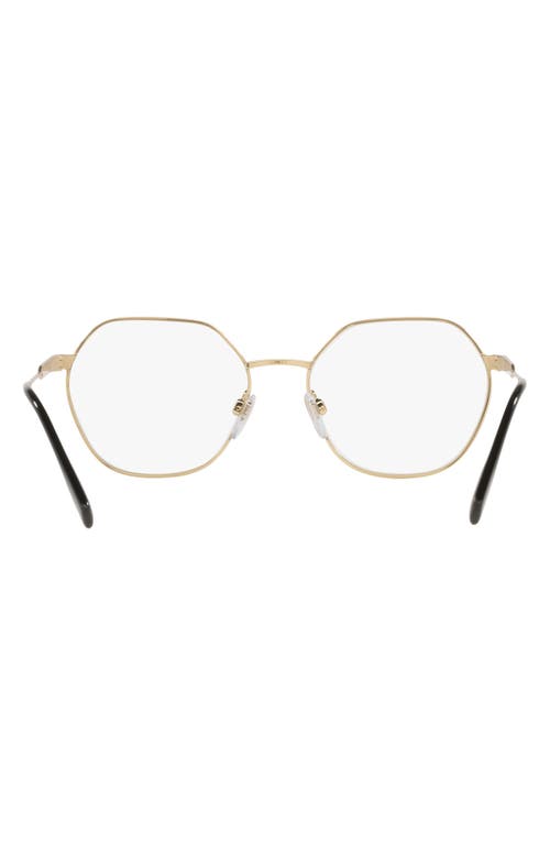 Burberry 54mm Irregular Blue Light Blocking Glasses In Gold