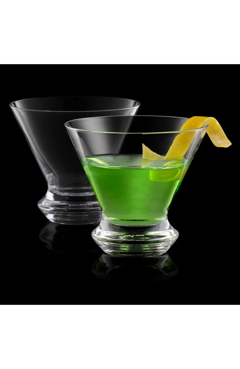 JoyJolt Cosmos Crystal Martini Glass - Set of 2, Alternate, color, Clear