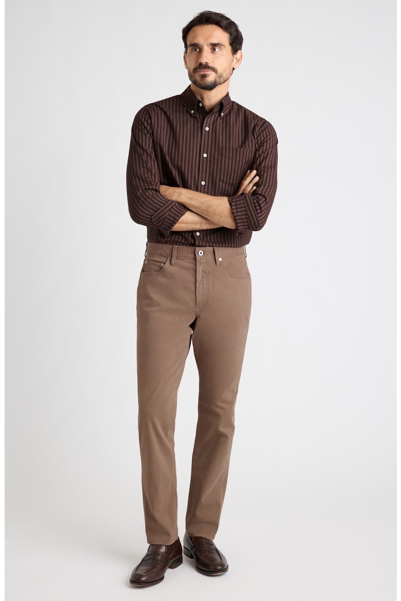 Brushed Five Pocket Pants, Alternate, color, DEEP TAUPE
