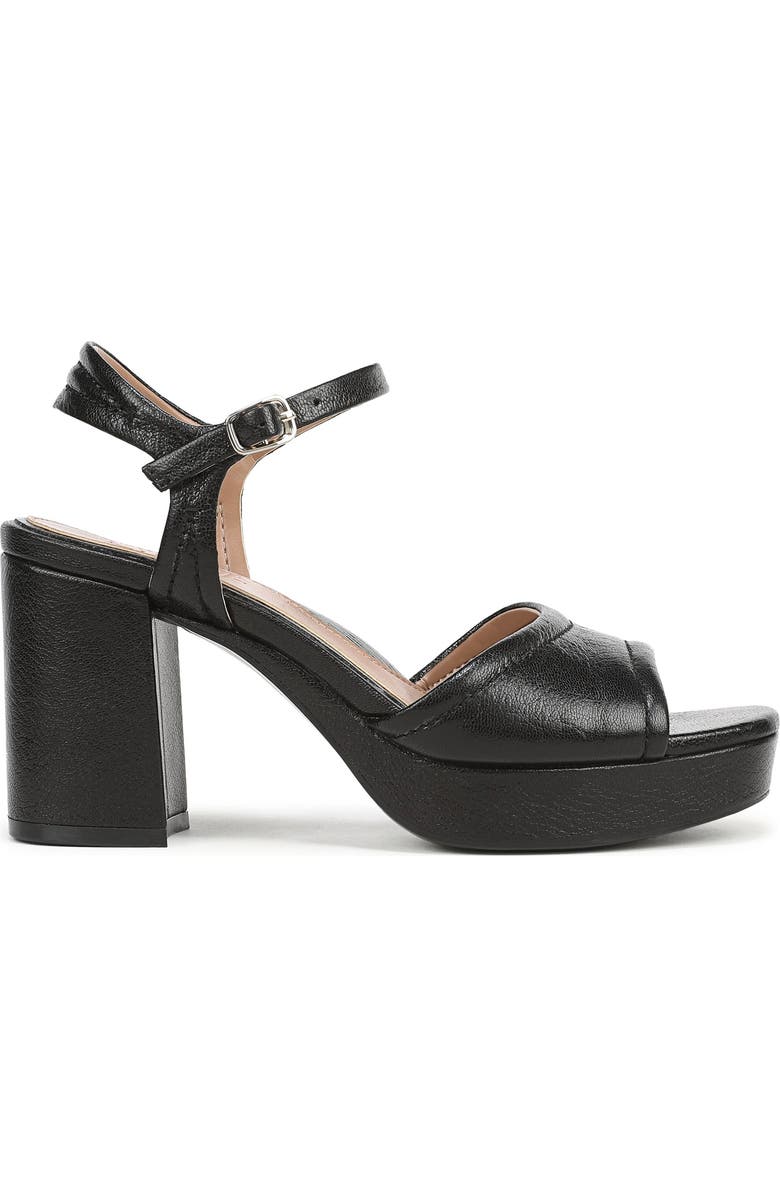 Naturalizer Petra Ankle Strap Platform Sandal, Alternate, color, Black Leather