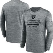 Nike Men's Nike Gray Las Vegas Raiders Sideline Velocity Performance Long Sleeve T-Shirt