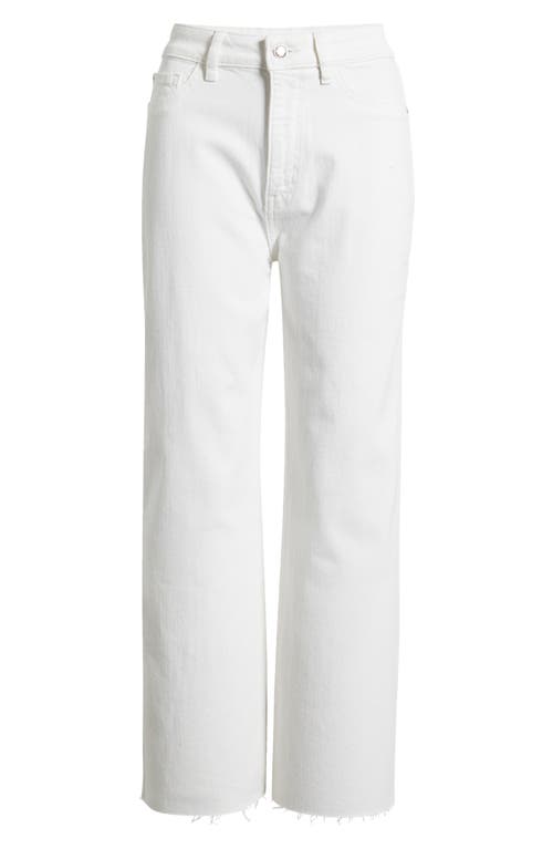 Warp & Weft Warp+weft Icn High Waist Crop Wide Leg Jeans In White