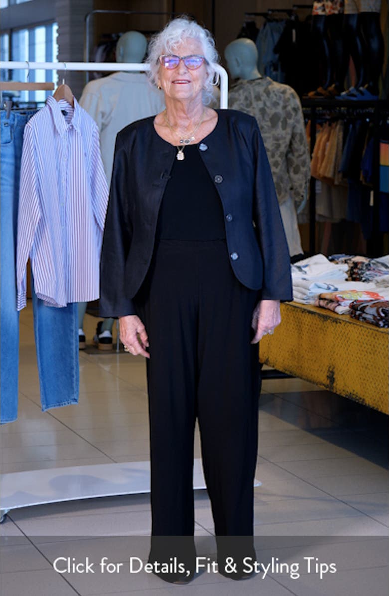 Luna Collarless Linen Jacket, sales video thumbnail