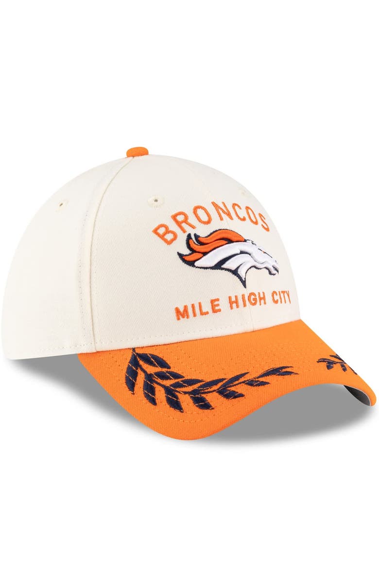 New Era Men's New Era Cream/Orange Denver Broncos 2025 NFL Draft 39THIRTY Flex Hat, Alternate, color,
