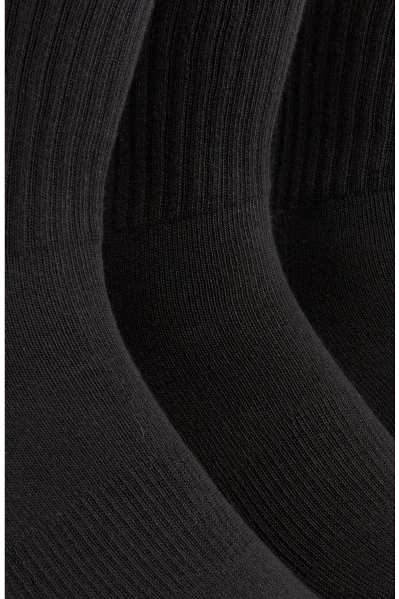 3-Pack Everyday Low Crew Socks, Alternate, color, BLACK