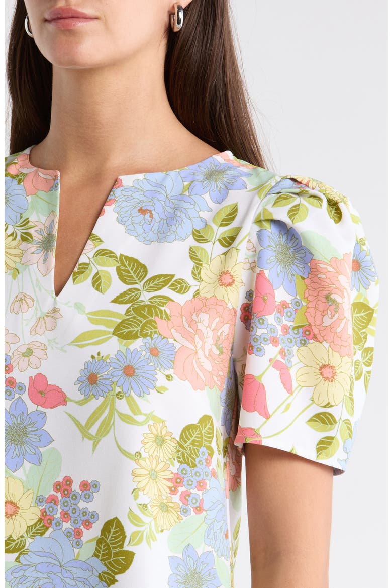Kayla Floral Print Top, Alternate, color, CREAM-MULTI