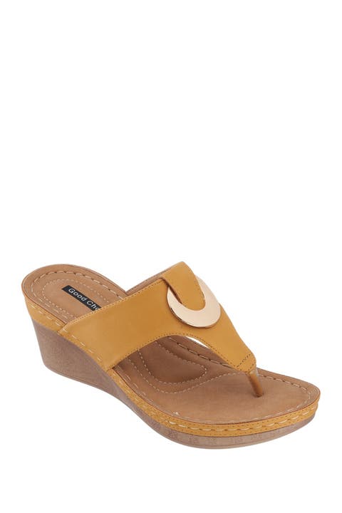 Genelle Wedge Thong Toe Sandal (Women)