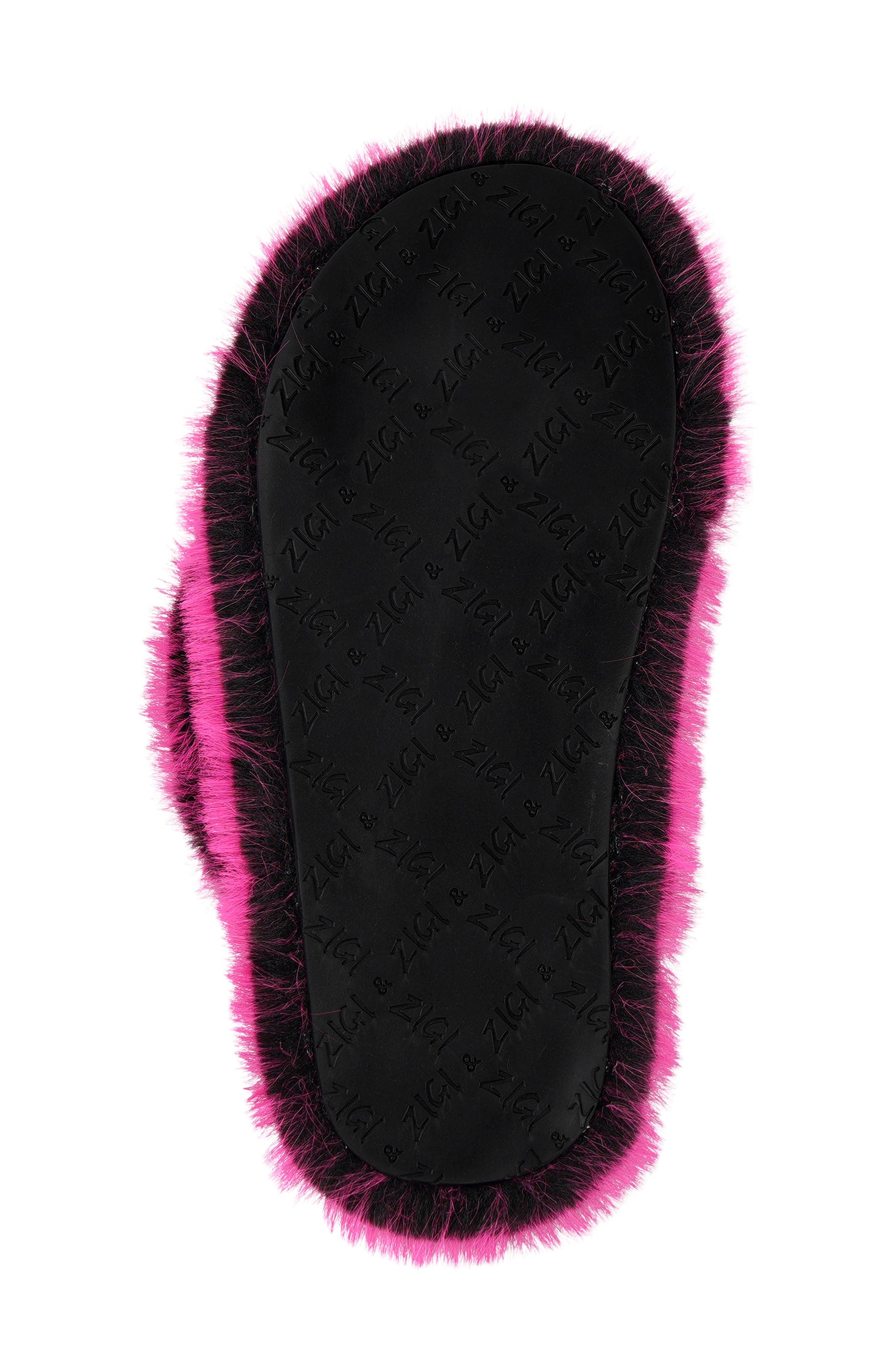ZIGI Whimzy Faux Fur Slipper, Alternate, color, Fuchsia Faux