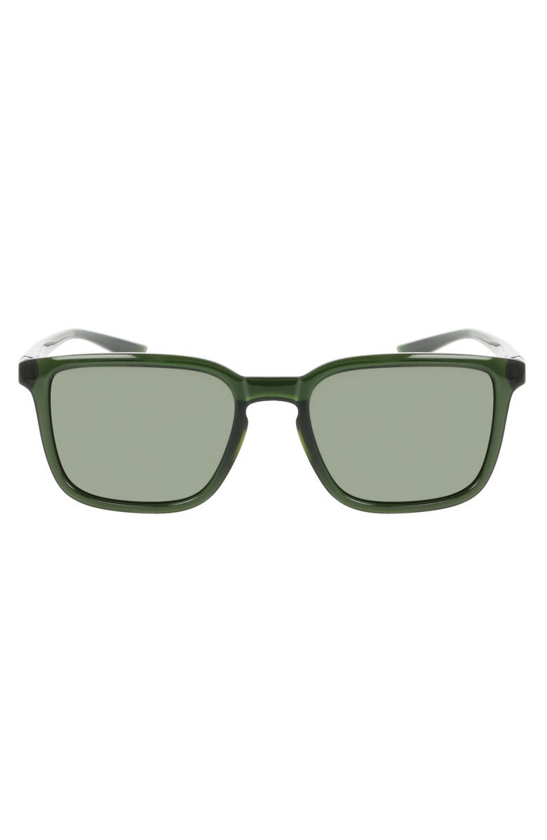 Nike Circuit 55mm Square Sunglasses, Main, color, Sequoia / Green