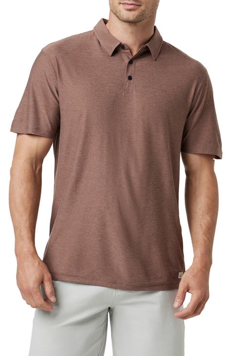 Mens brown polo shirt deals