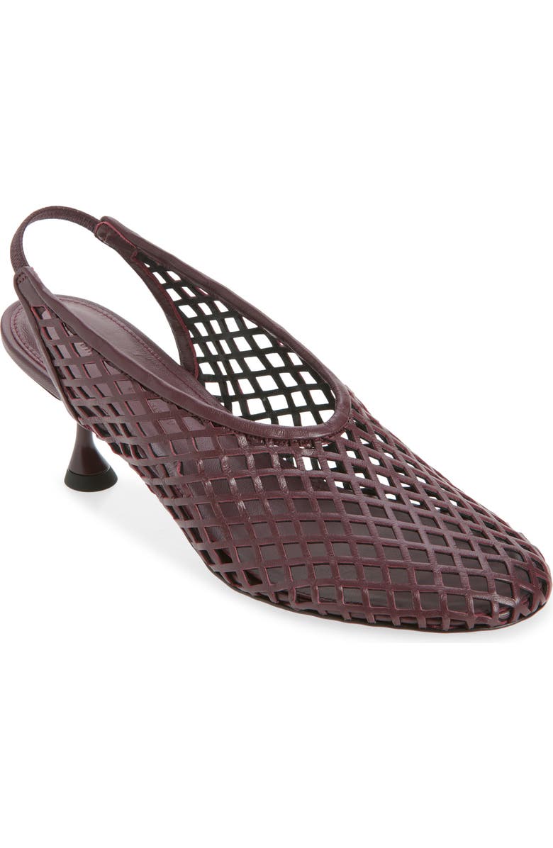 Proenza Schouler Tee Perforated Slingback Pump, Main, color, Burgundy