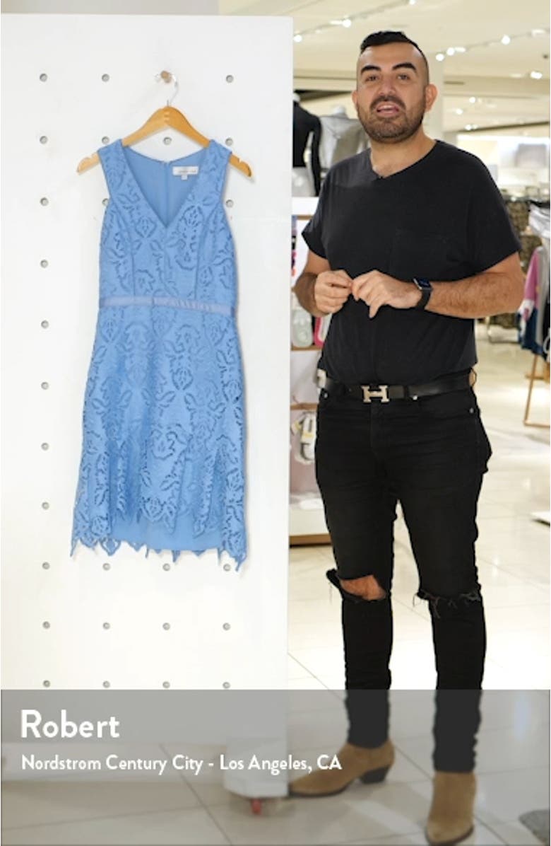 Damion High/Low Lace Dress, sales video thumbnail