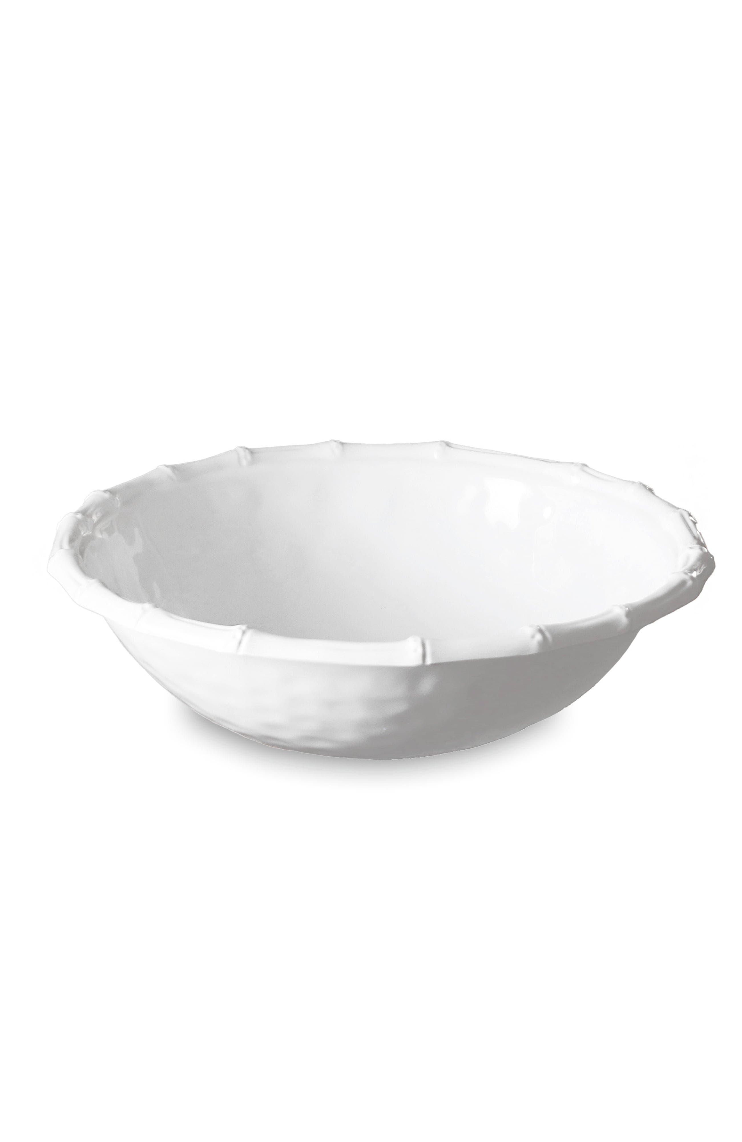 Beatriz Ball Collection Vida Cane Large Salad Bowl In White
