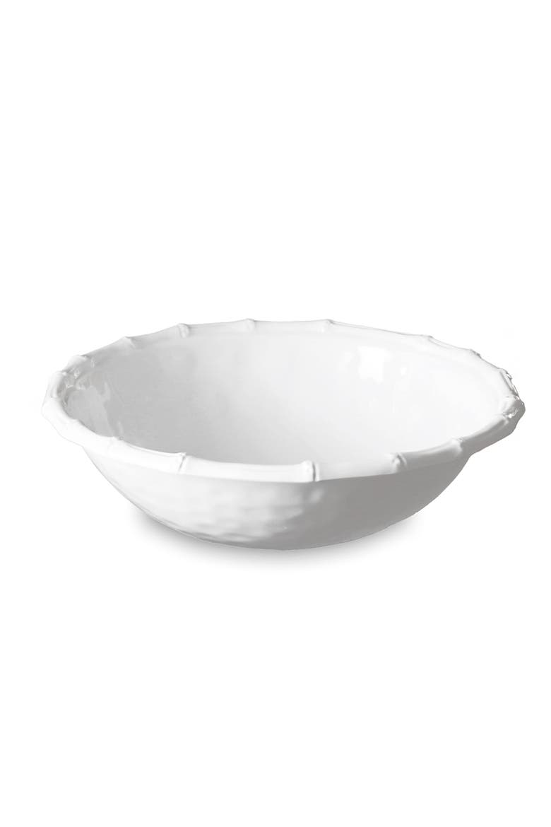 Vida Cane Large Salad Bowl, Main, color, White