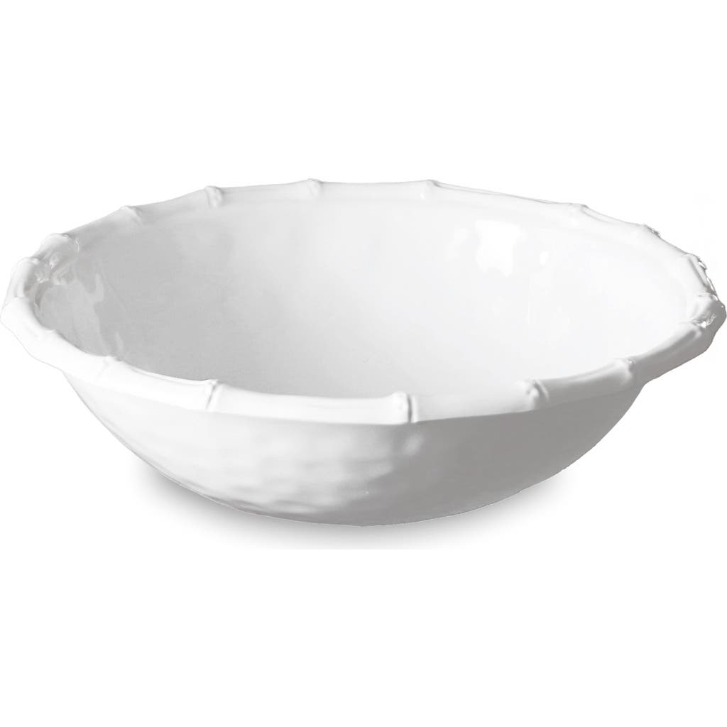 Beatriz Ball Collection Vida Cane Large Salad Bowl In White