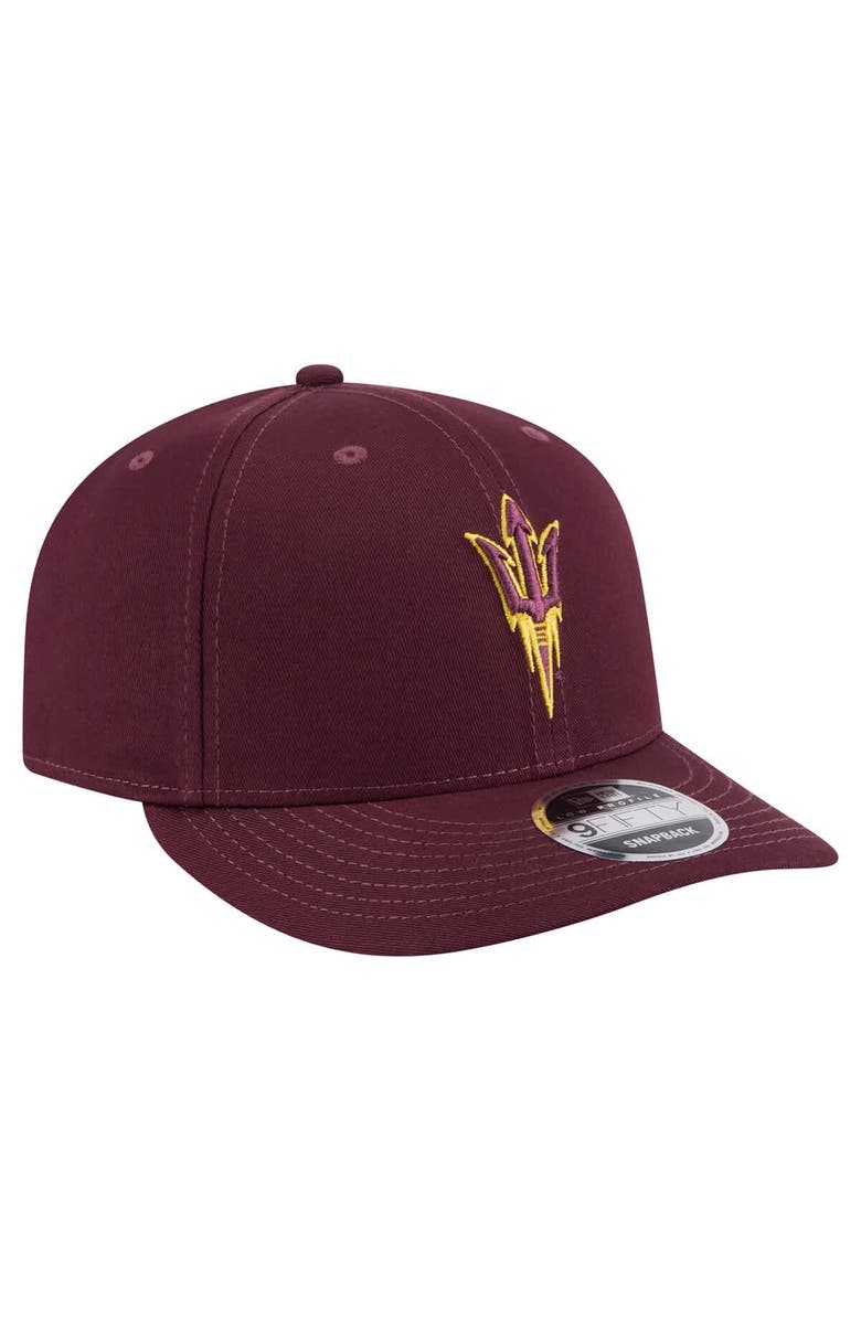 New Era Men's New Era Maroon Arizona State Sun Devils Low Profile 9FIFTY Snapback Hat, Alternate, color, 