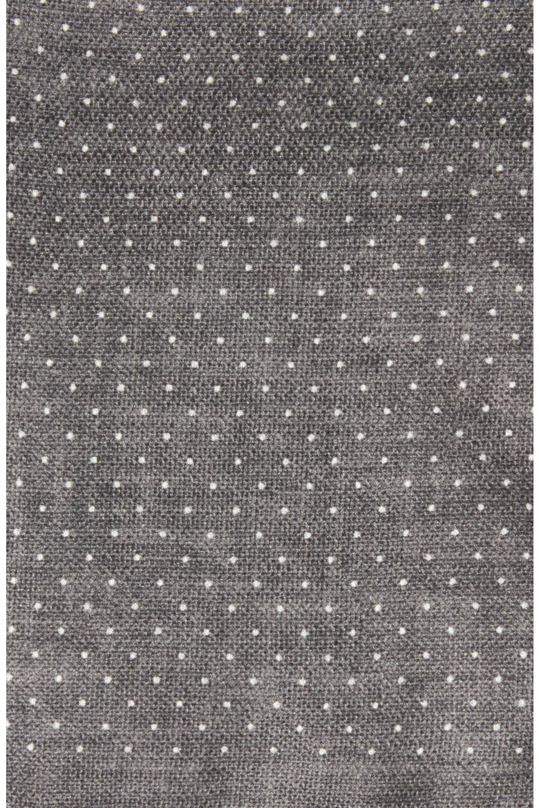 Keele Neat Dot Silk Pocket Square, Alternate, color, CHARCOAL