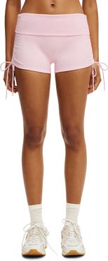 COTTON ON BODY Women's Active Ultra Soft Tie Side Roll Over Micro Short