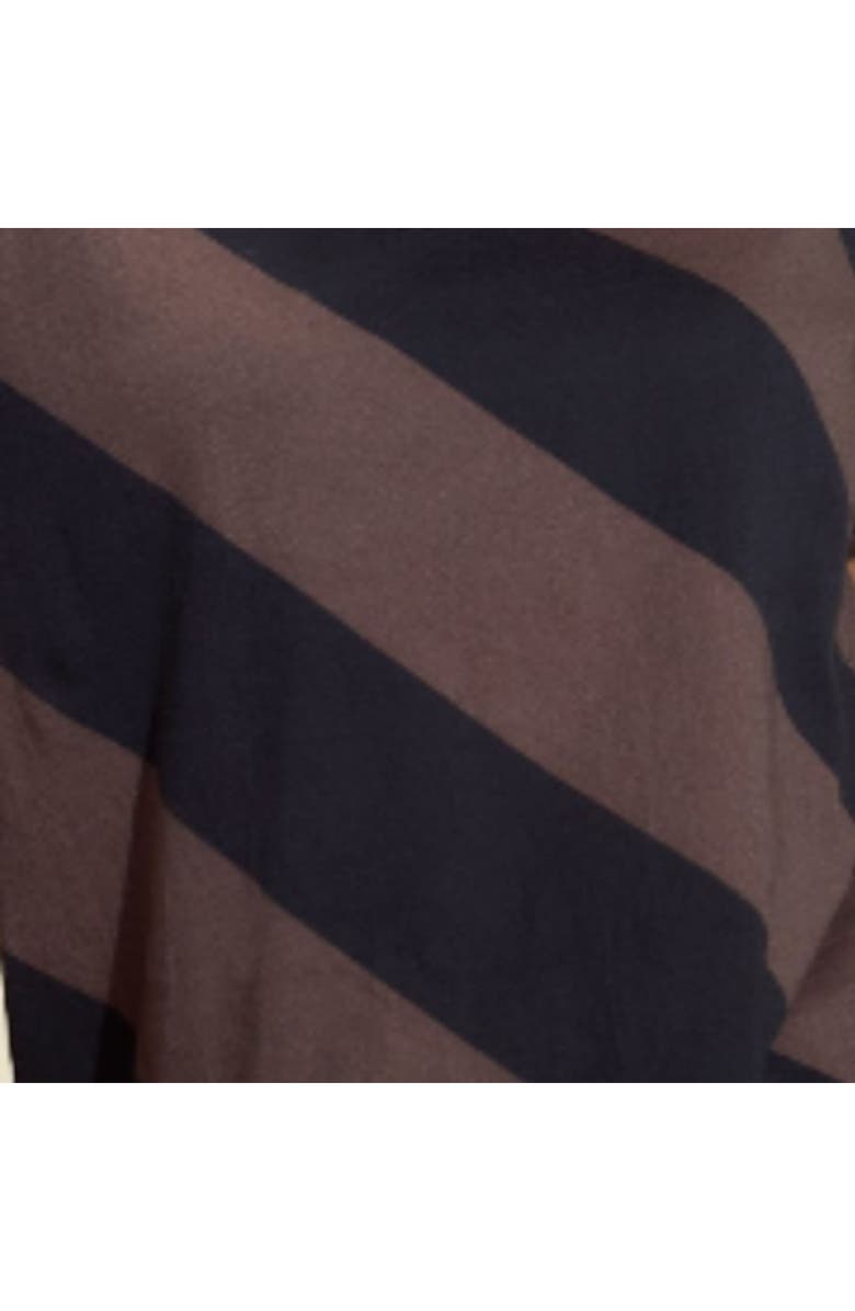 Cynthia Rowley Diagonal Stripe Tee, Alternate, color, Black/Brown