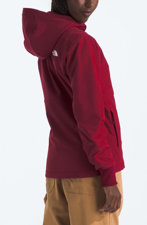 The North Face Shelbe Raschel Water Resistant Hooded Jacket In Red