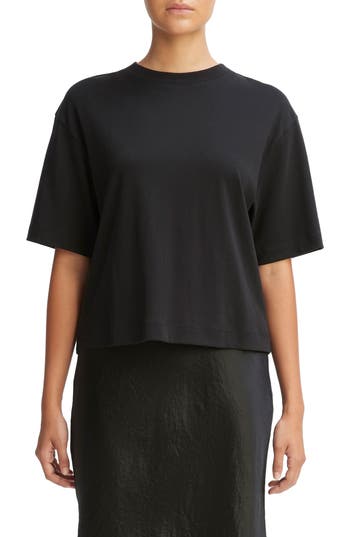Vince Wide Sleeve Cotton Crop T-shirt