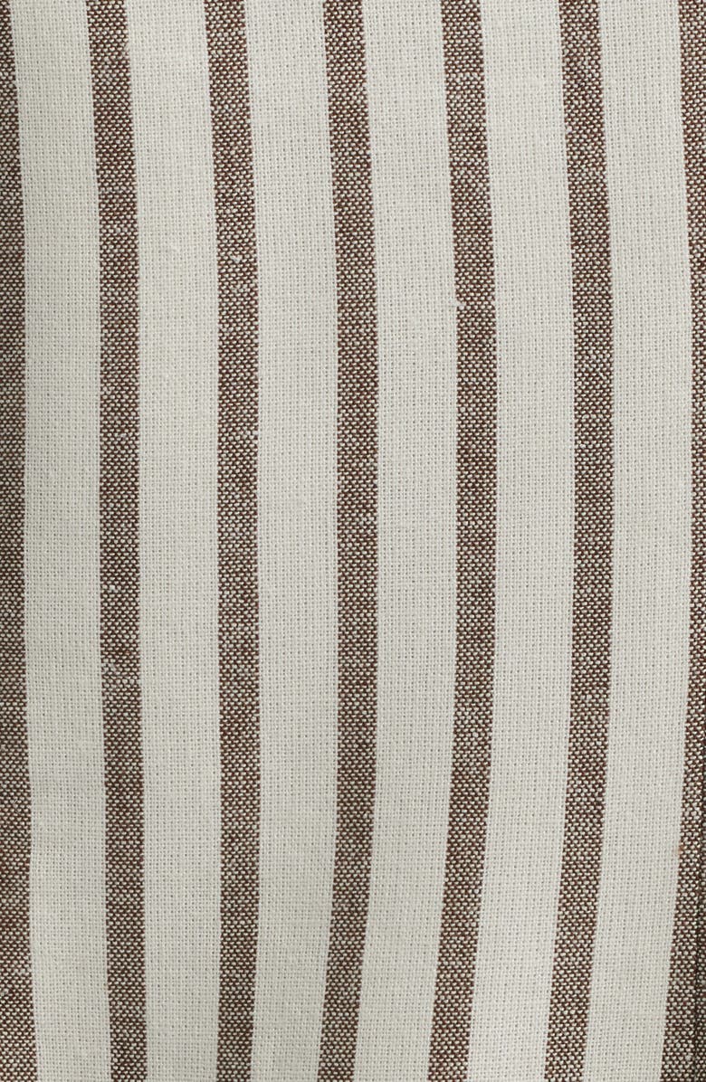 Anne Klein Stripe Blazer, Alternate, color, White/ Dark Chocolate