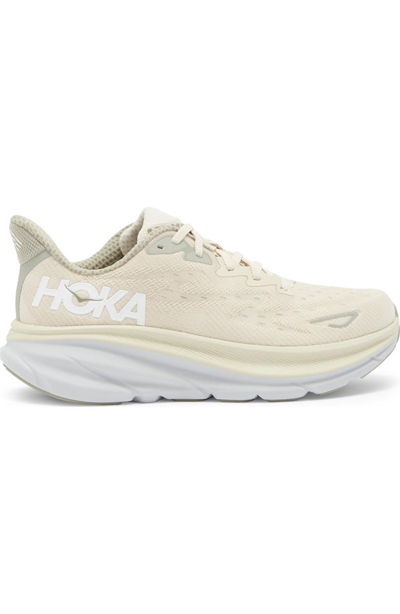 HOKA Clifton 9 Running Shoe, Alternate, color, Oat Milk / Barley