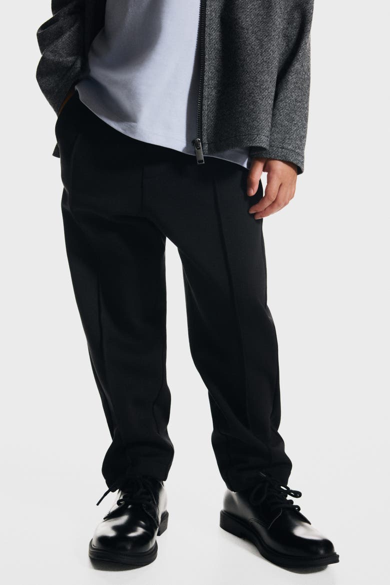Crease-leg Joggers, Alternate, color, Black