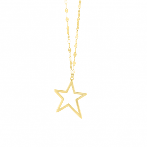 The Lovery Fine Jewelry Open Star Necklace In Gold