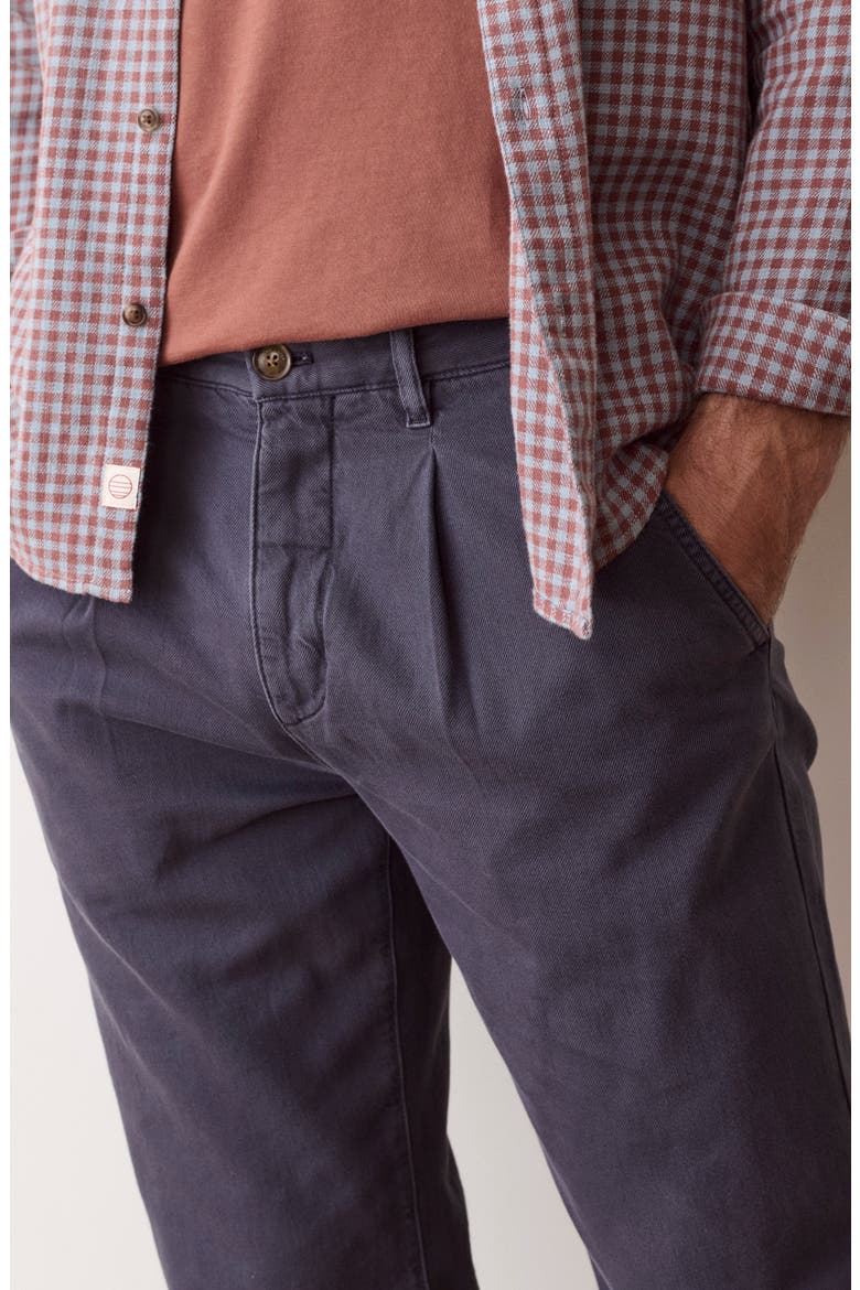 Rowan Pleated Cotton & Linen Trousers, Alternate, color, INDIA INK