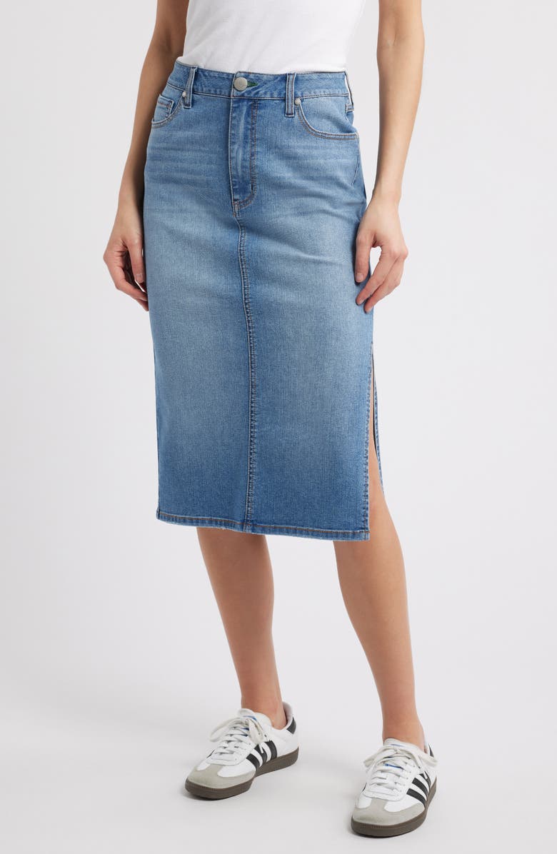 1822 Denim Denim Midi Skirt, Main, color, 