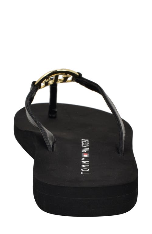 Tommy Hilfiger Crelina Thong Sandal In Black