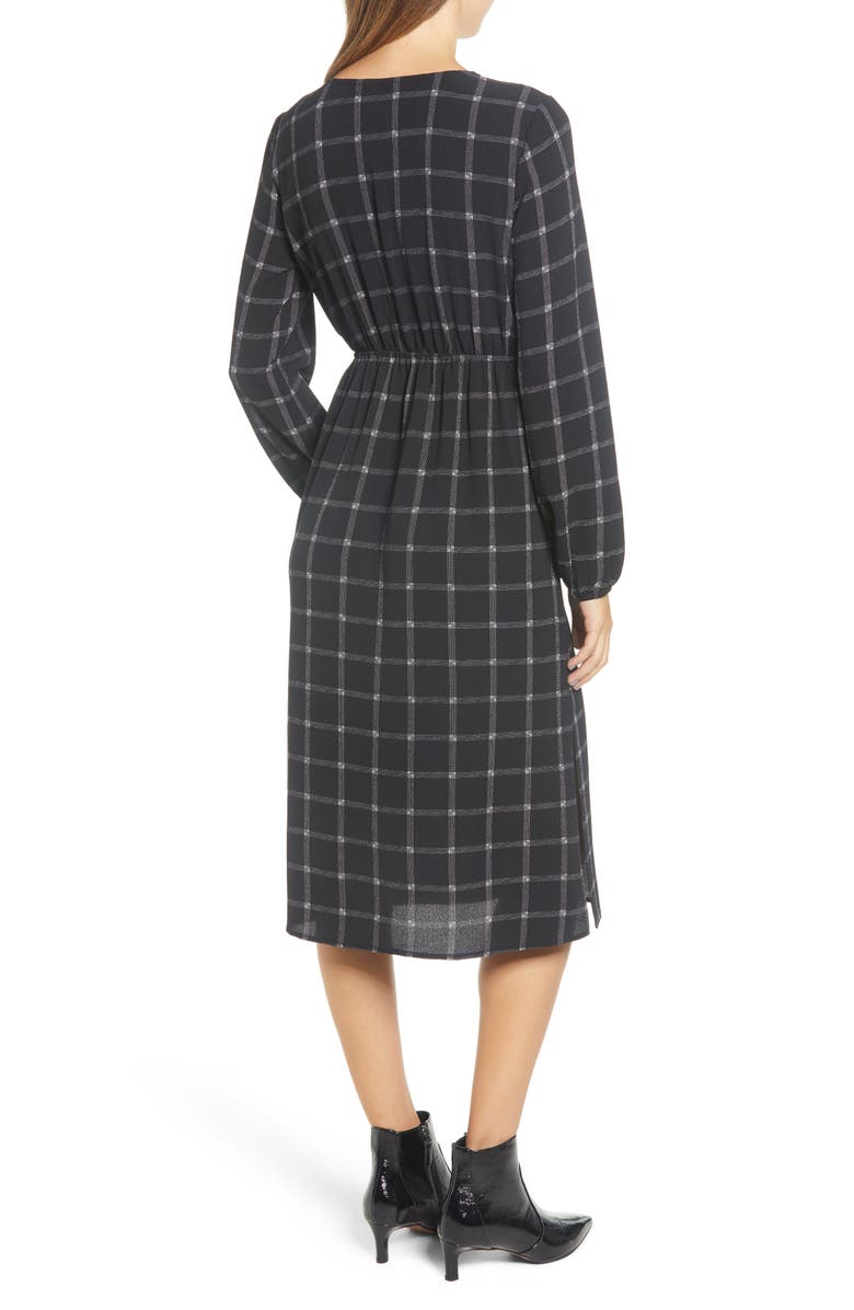 midi long sleeve flowy dress Shop Plus Size A-line Long Sleeves Elastic Band Chiffon Wedding Guest Dress