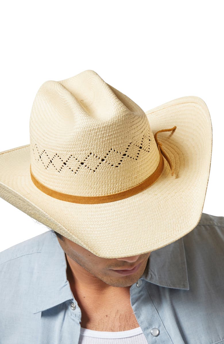 Brixton Panama Straw Cowboy Hat, Main, color, 