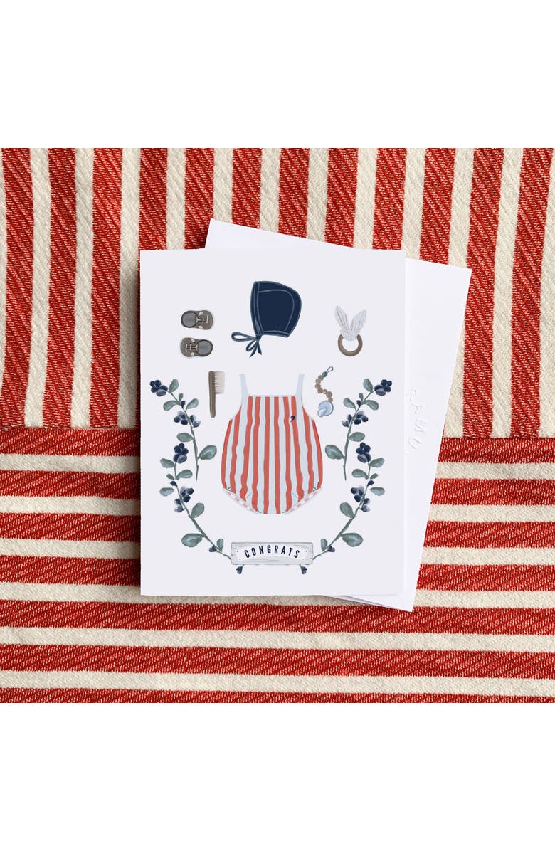 Ramus & Co New Baby Greeting Card Pack (3ct) "Congrats Baby Flat Lay", Alternate, color, Multi-Pack