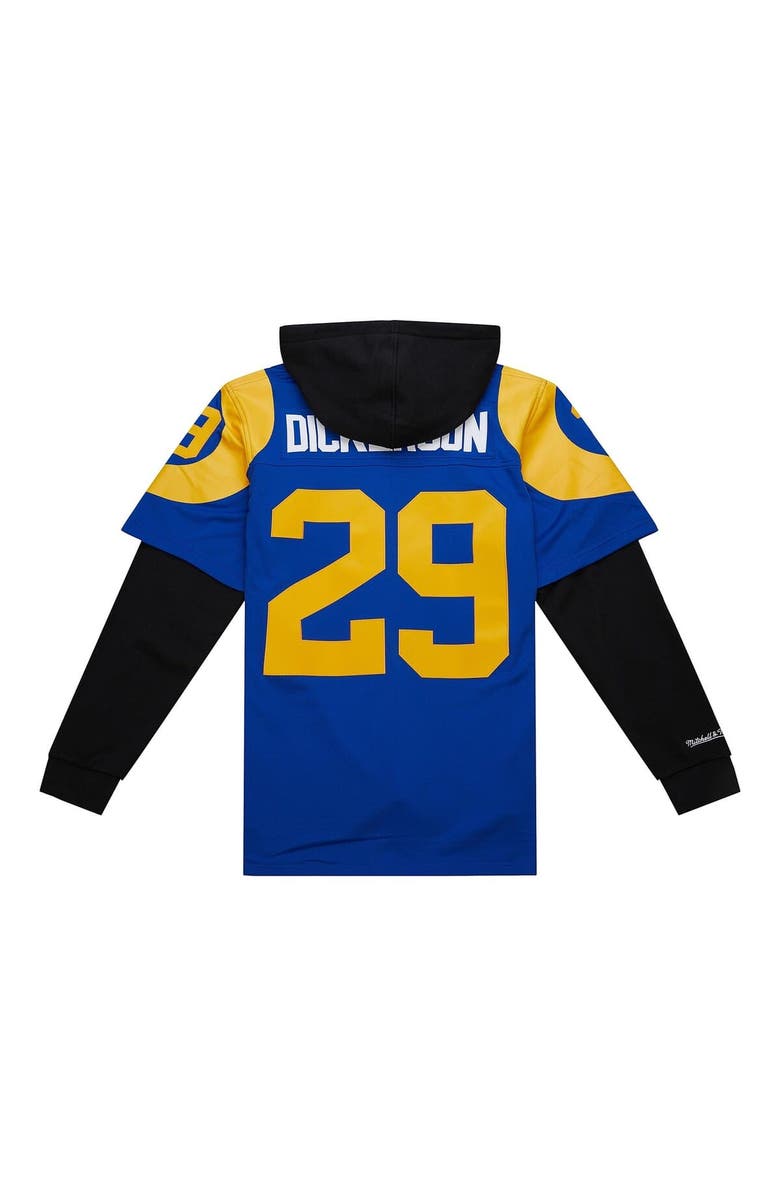 Mitchell & Ness Men's Mitchell & Ness Eric Dickerson Royal Los Angeles Rams Player Name & Number Hoodie Legacy Jersey, Alternate, color,